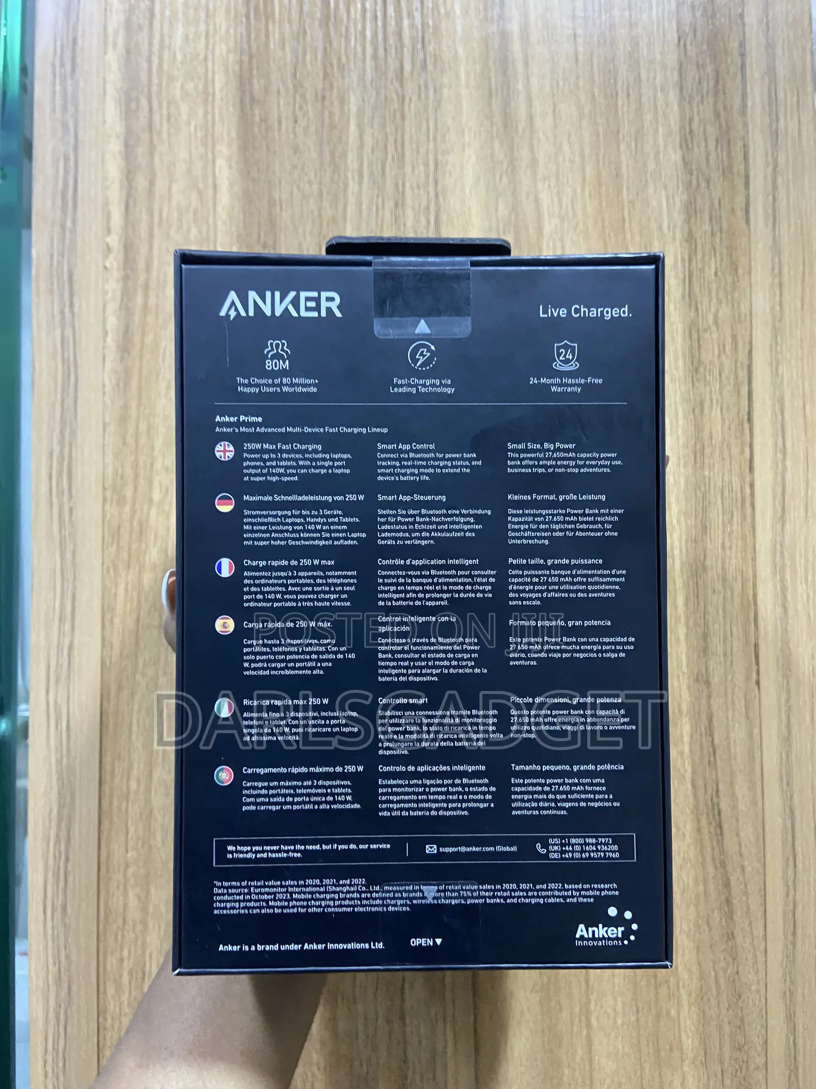 Anker Prime 27650mah 250w Fast Charging Power Bank With Display