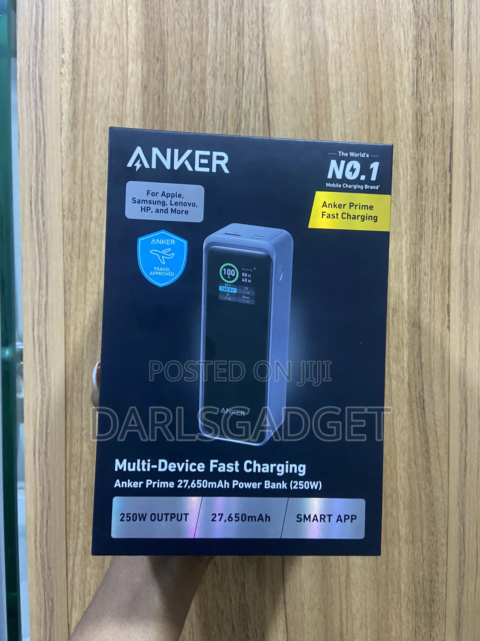 Anker Prime 27650mah 250w Fast Charging Power Bank With Display
