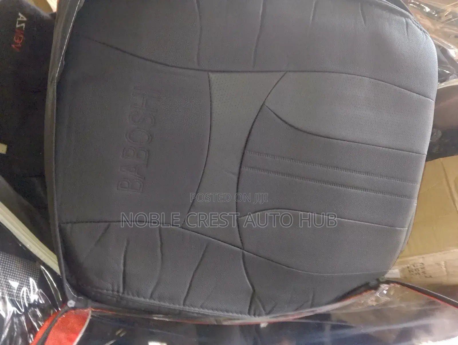 Pure Black Foreign Original Leather Seat Cover