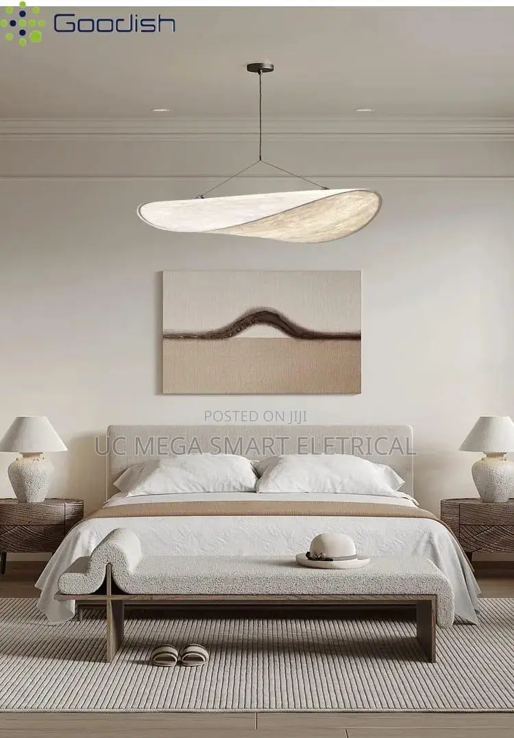 Wabi Sabi Led Silk Pendant Lights Nordic Lamps for Dining Bedroom