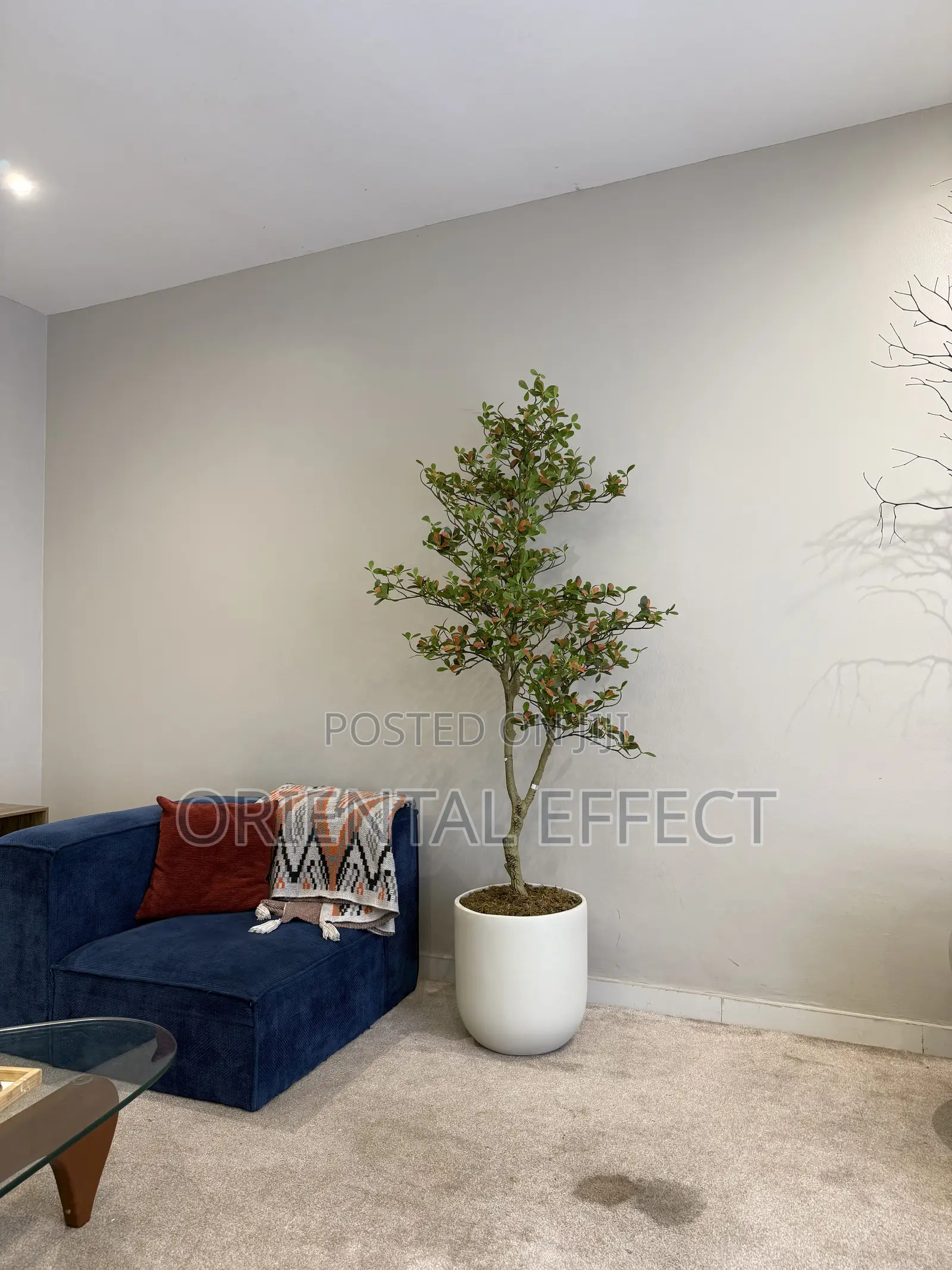 Nude Orion Pot Styled With Artificial Osman Tree |Luxury Décor Nigeria