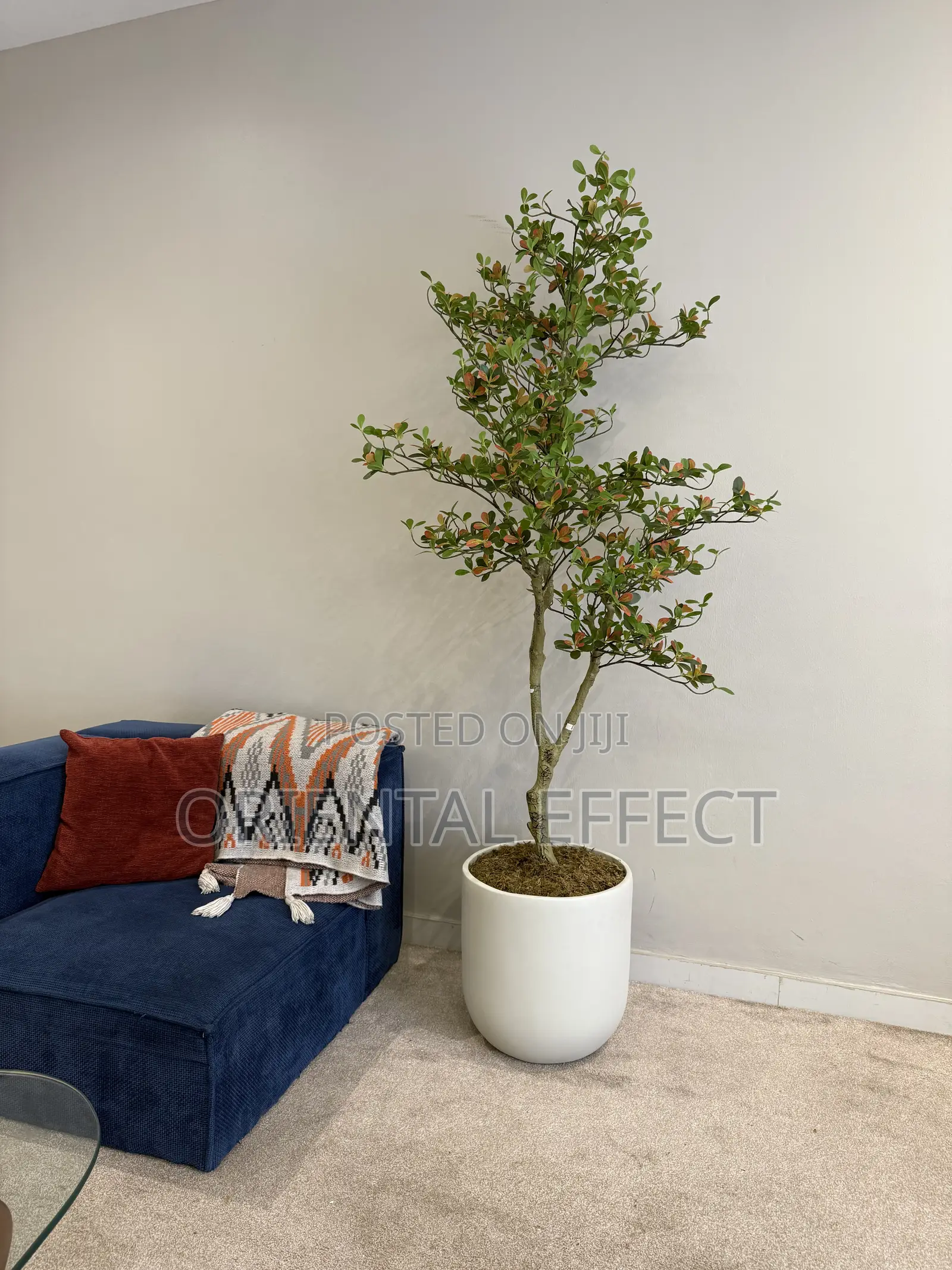 Nude Orion Pot Styled With Artificial Osman Tree |Luxury Décor Nigeria