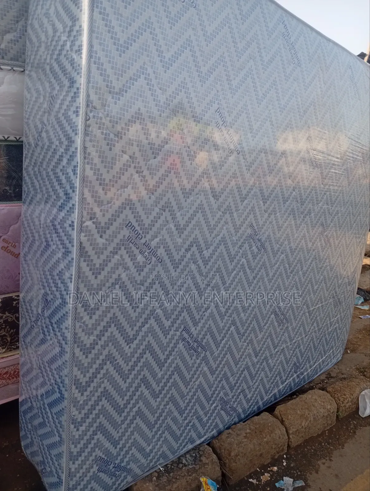 7 by 6ft by 12inches Semi Orthopaedic Mattress Green Earth