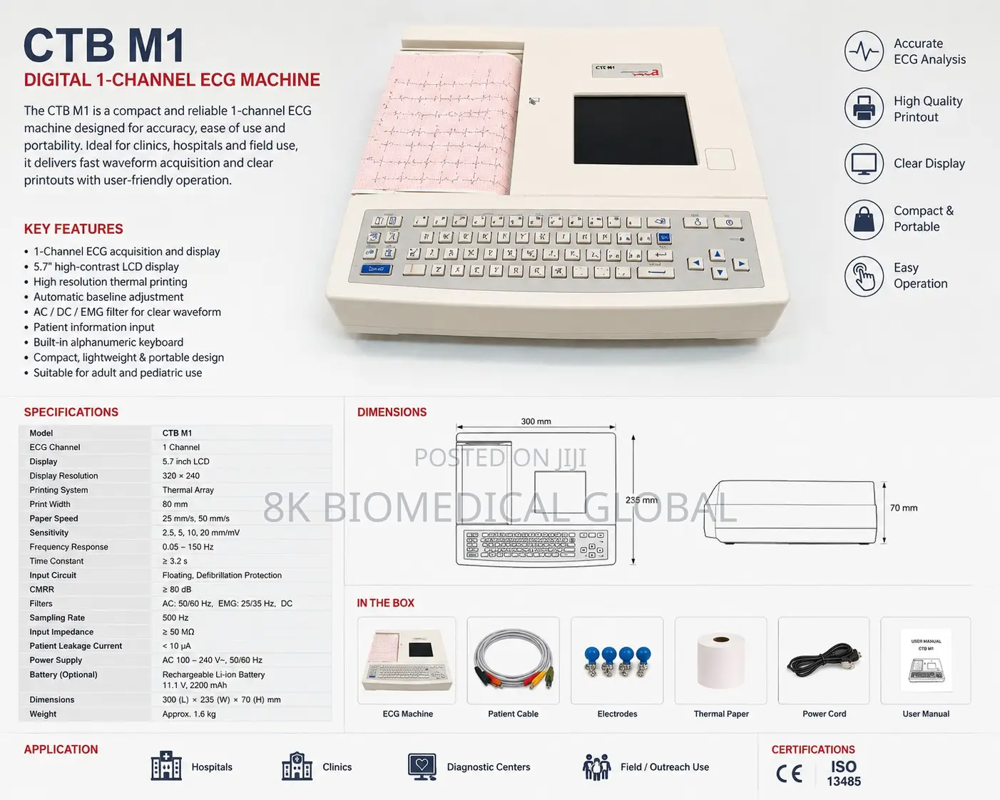 Uk Used Seca Ct6 Pi Resting Ecg/Ekg Machine