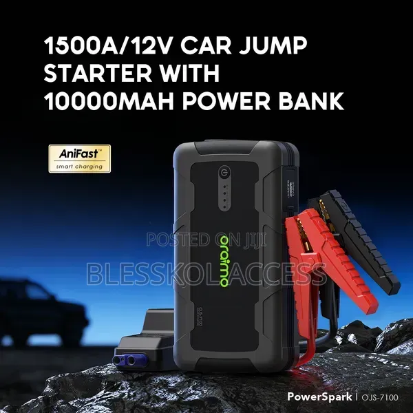 Oraimo Powerspark 1500a Car Jump Starter With 10000mah Power Bank