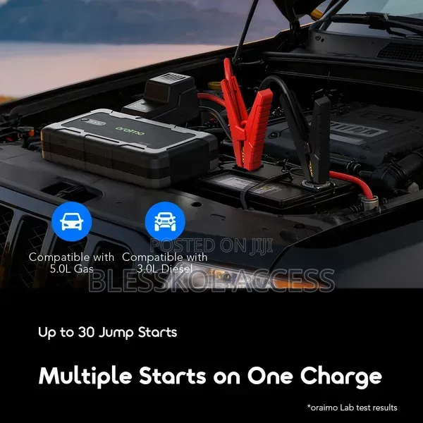 Oraimo Powerspark 1500a Car Jump Starter With 10000mah Power Bank