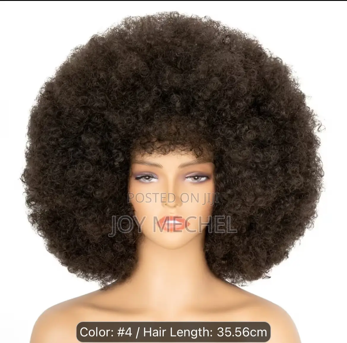 70s Afro Curly Wig for - Soft, Natural-Looking Synthetic Hair, Volum