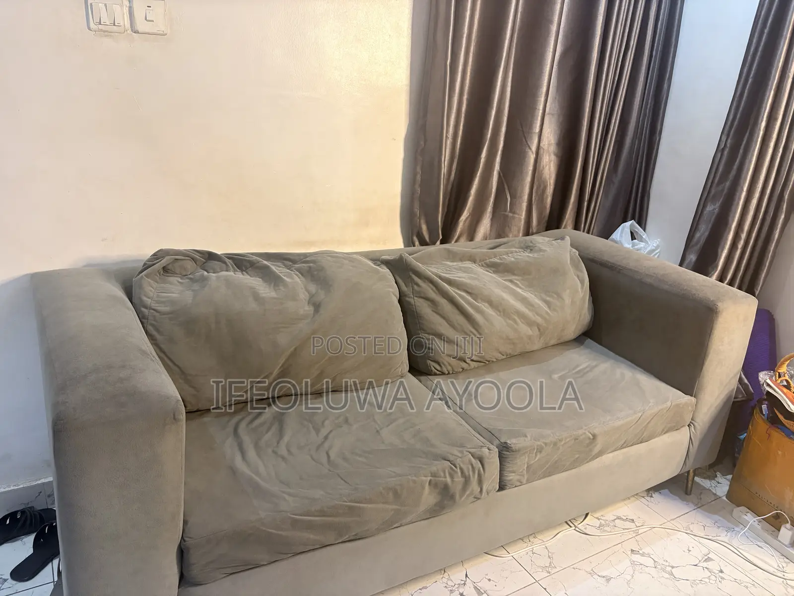 Gray Two Seater Couch