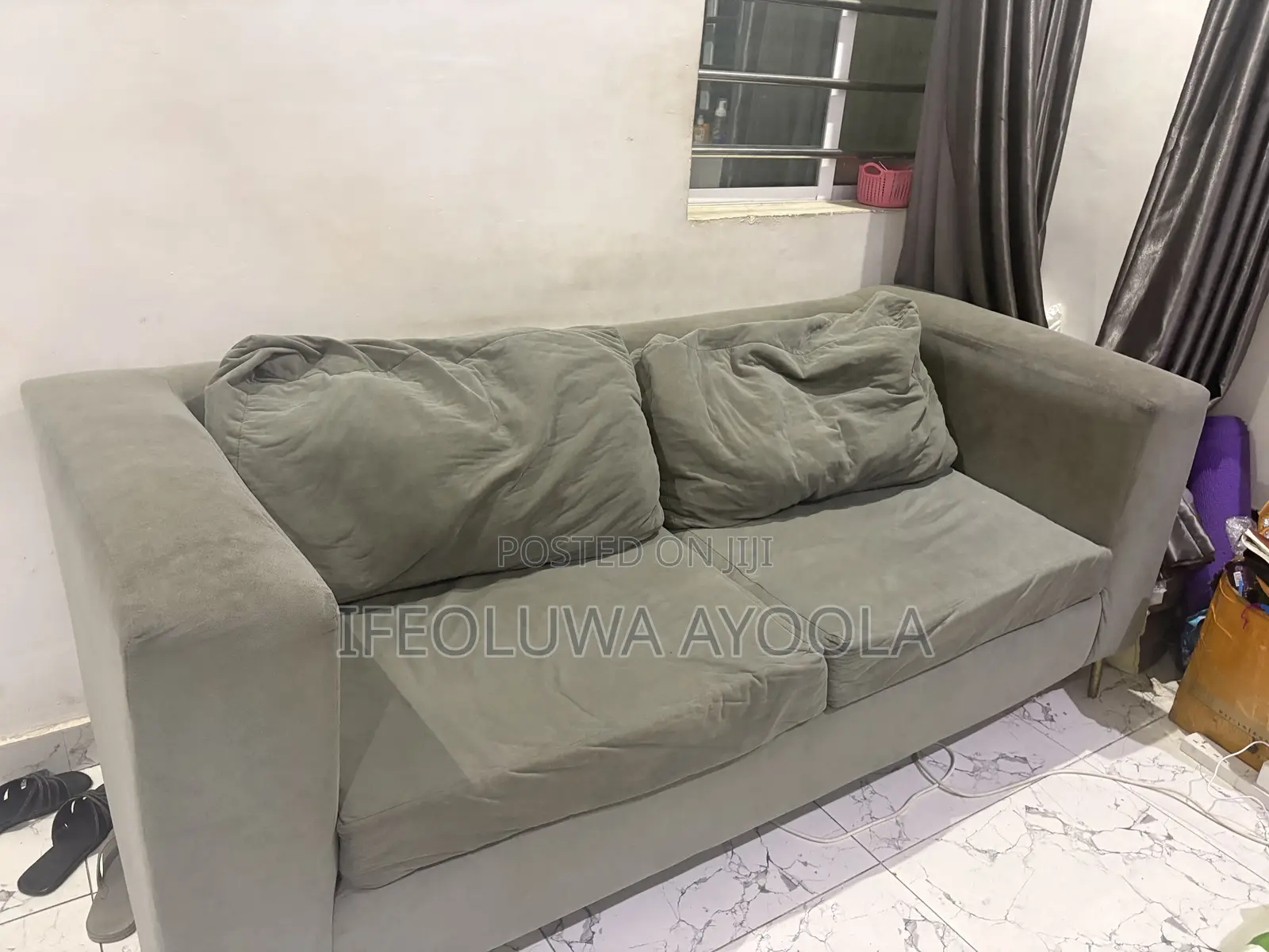 Gray Two Seater Couch