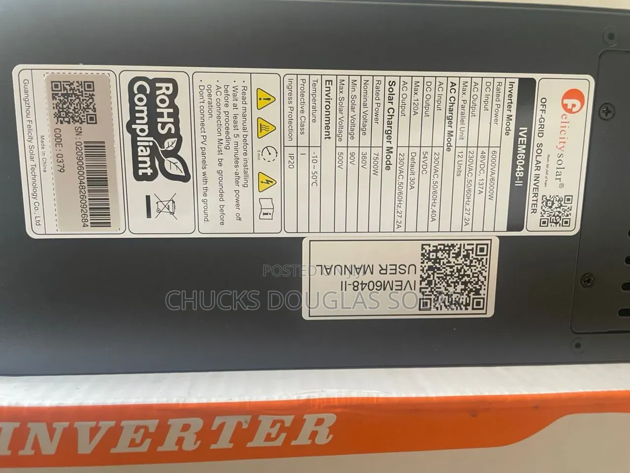 Felicity Solar 6kva 48v Hybrid Inverter