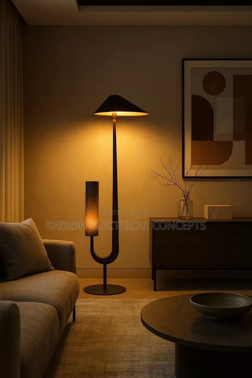 Nordic Retro Led Floor Lamp Walnut Bedroom Creative Giraffe Vertical