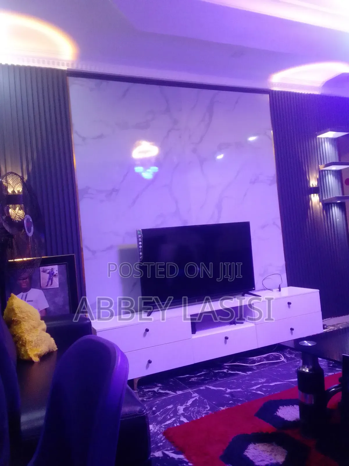 TV Console With Fluted Designs