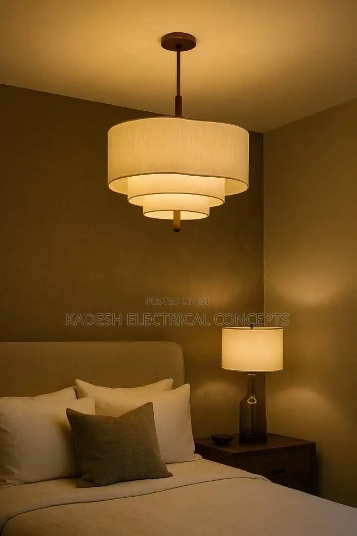 Nordic Minimalist Wabi Sabi Fabric Chandelier Living Dining Room