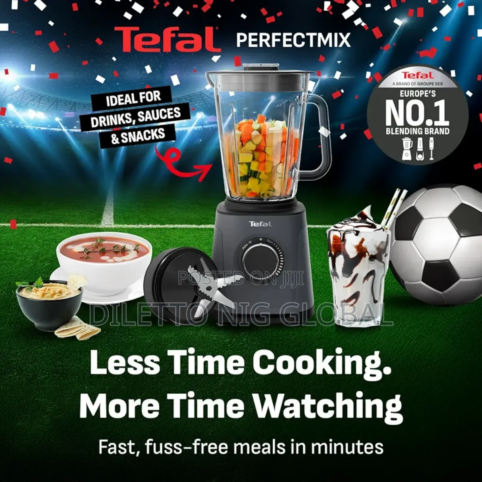 Tefal Perfectmix High-Speed Blender, 2l Glass Jar, 1200w