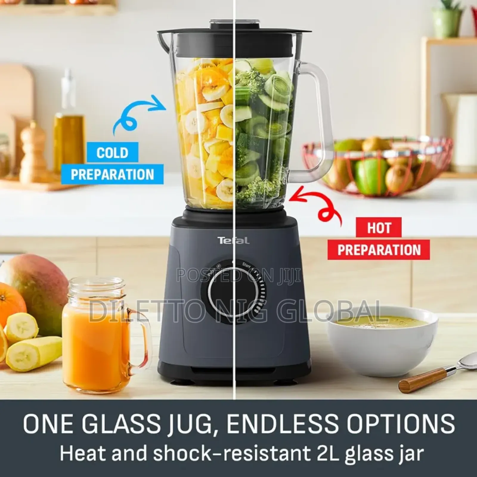 Tefal Perfectmix High-Speed Blender, 2l Glass Jar, 1200w