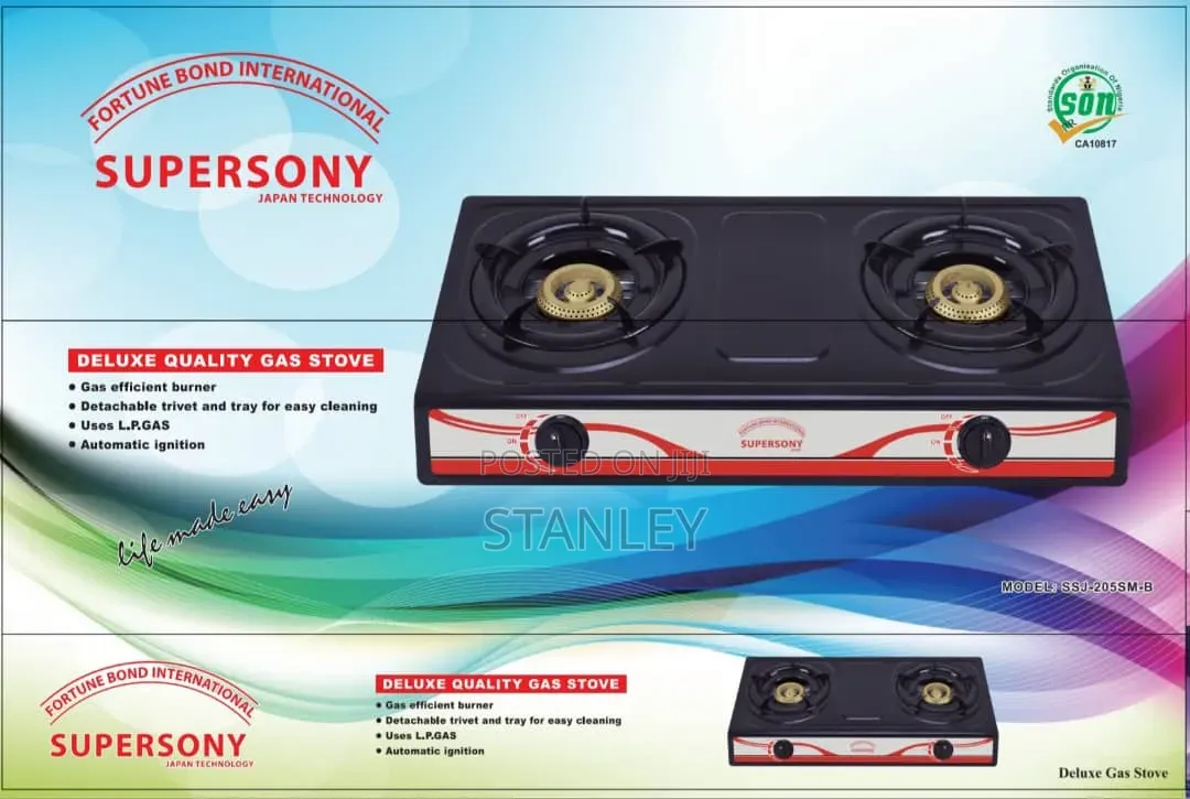 Supersony 2 Burner Table Gas Cooker