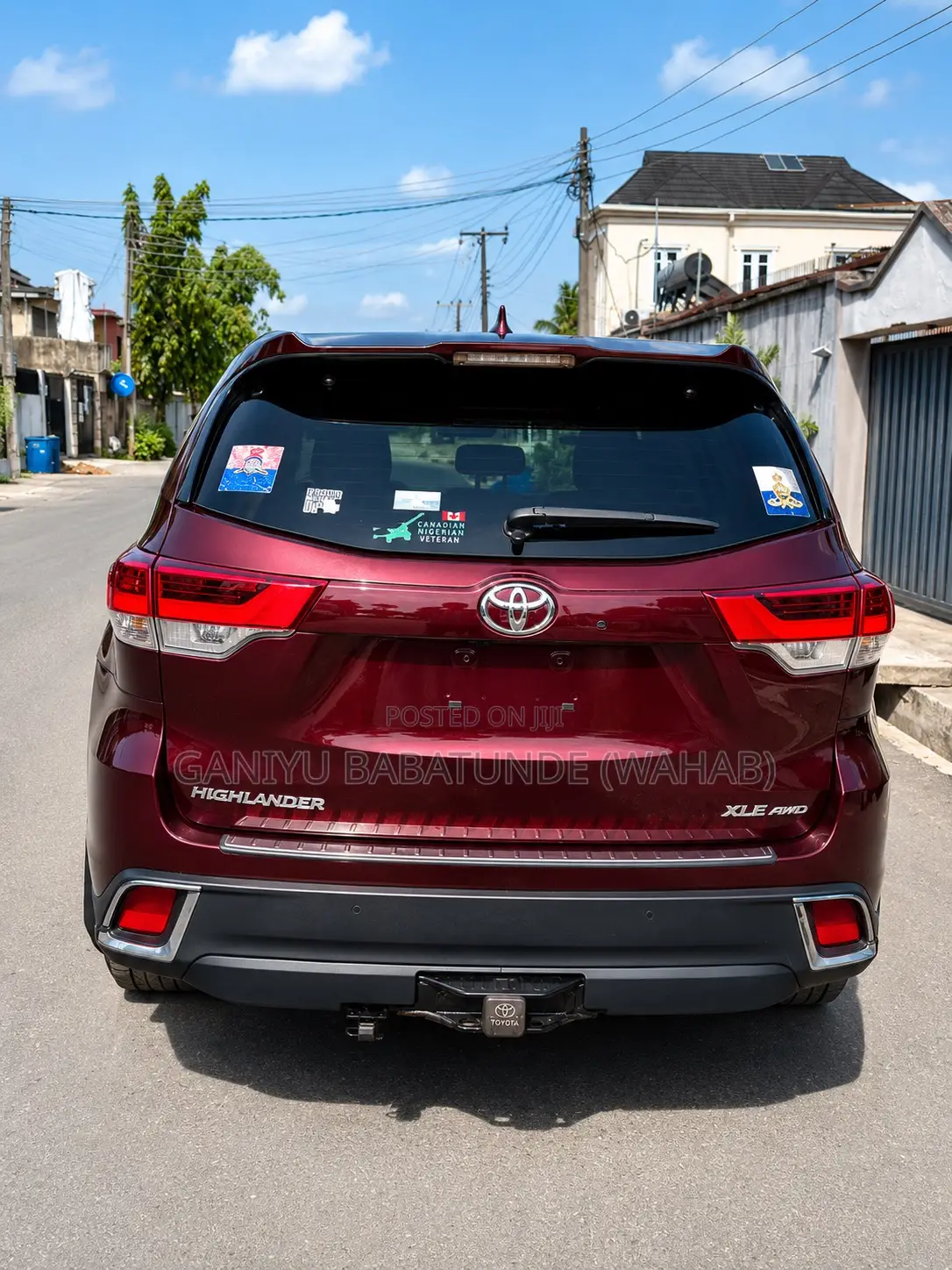 Toyota Highlander XLE 2019 Burgundy