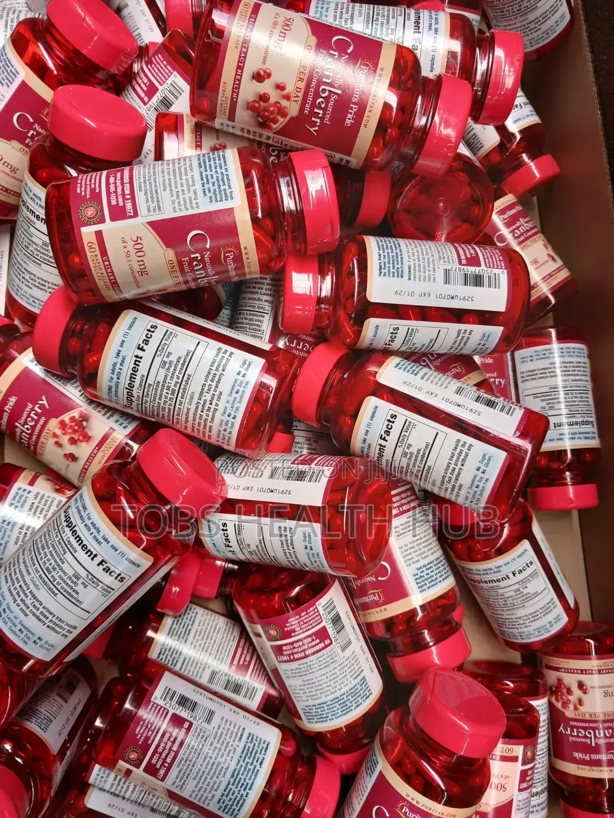 Original Puritan's Pride Cranberry 500mg 60 Capsules, Uth Supplement