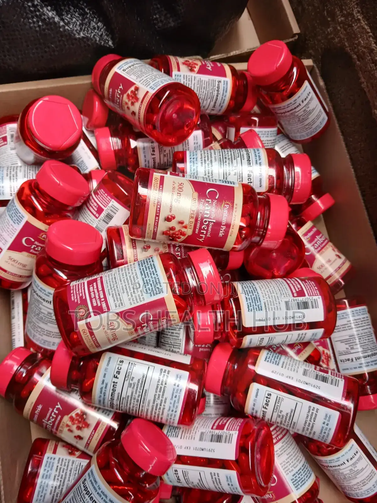 Original Puritan's Pride Cranberry 500mg 60 Capsules, Uth Supplement