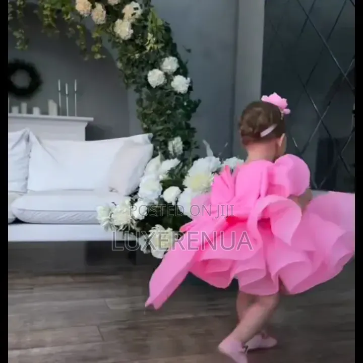 Ball Pink Color Dress 1years And 6years .
