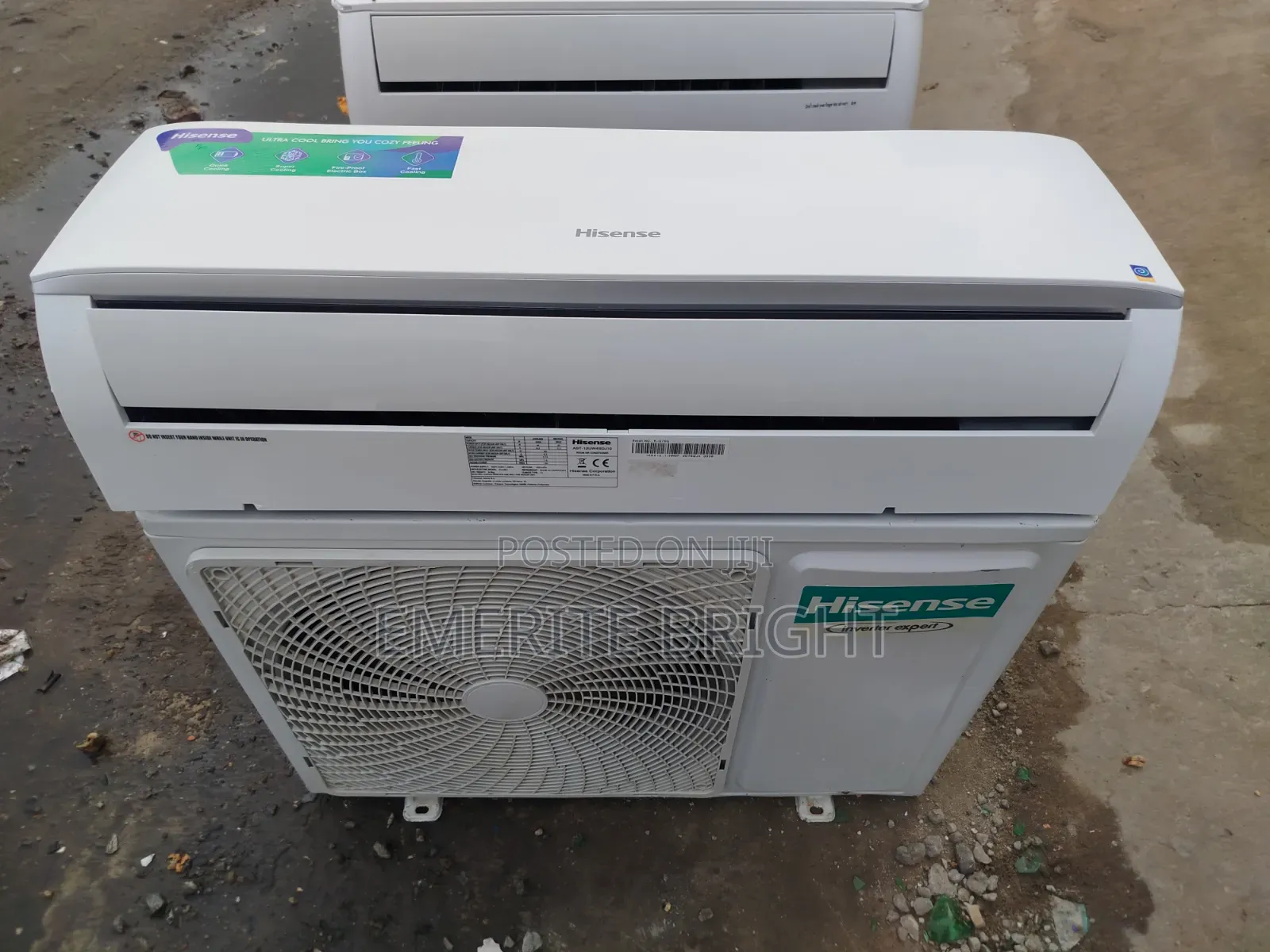 Hisense Inverter Ac 2hp R32gas Wit Full Gas Tested Ok