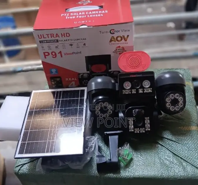 4-Lens Ai Solar CCTV Camera – 4g Wireless Security Camera With Solar