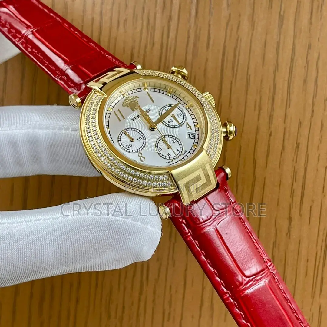 Versace Quality Luxury Ladies Genuine Leather Wristwatch