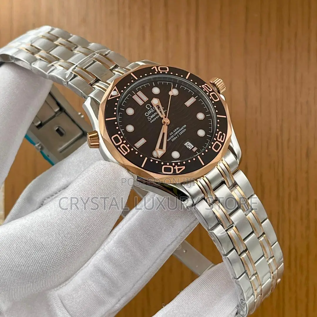 Omega Quality Luxury Men Chain Strap Wristwatch