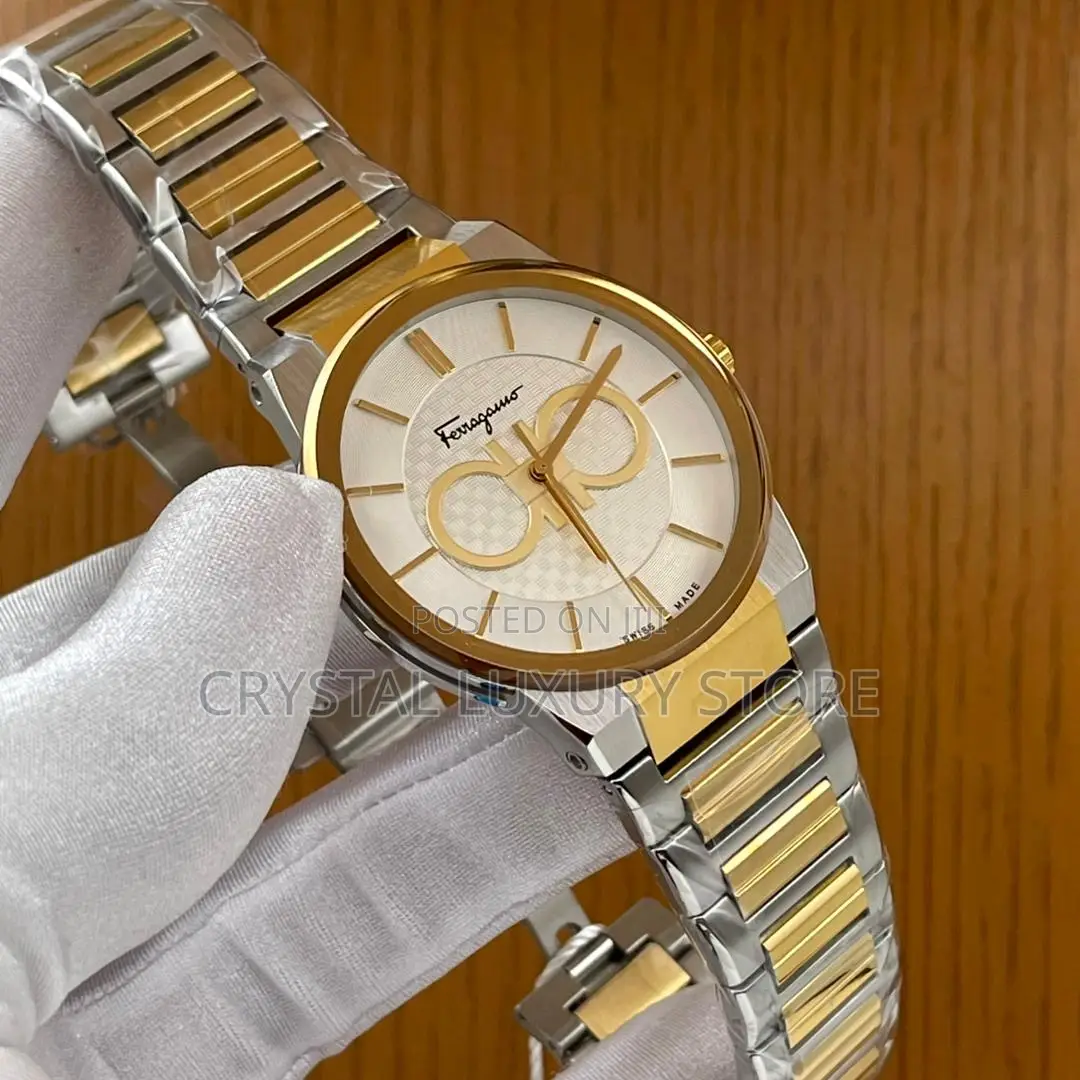 Ferragamo Quality Luxury Men Chain Strap Automatic Engine Wristwatch