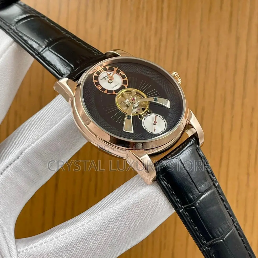 Patek Philippe Quality Luxury Leather Automatic Engine Wristwatch
