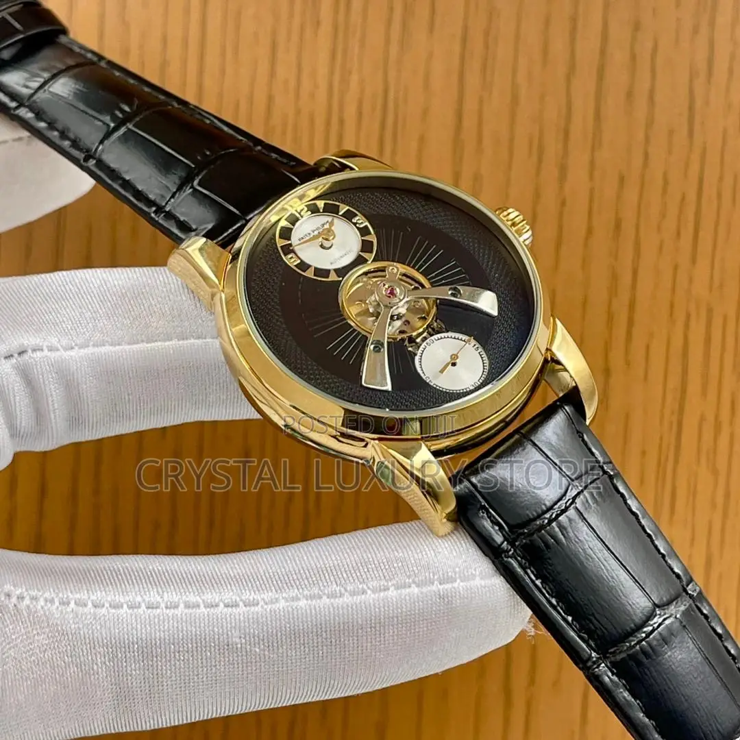 Patek Philippe Quality Luxury Leather Automatic Engine Wristwatch