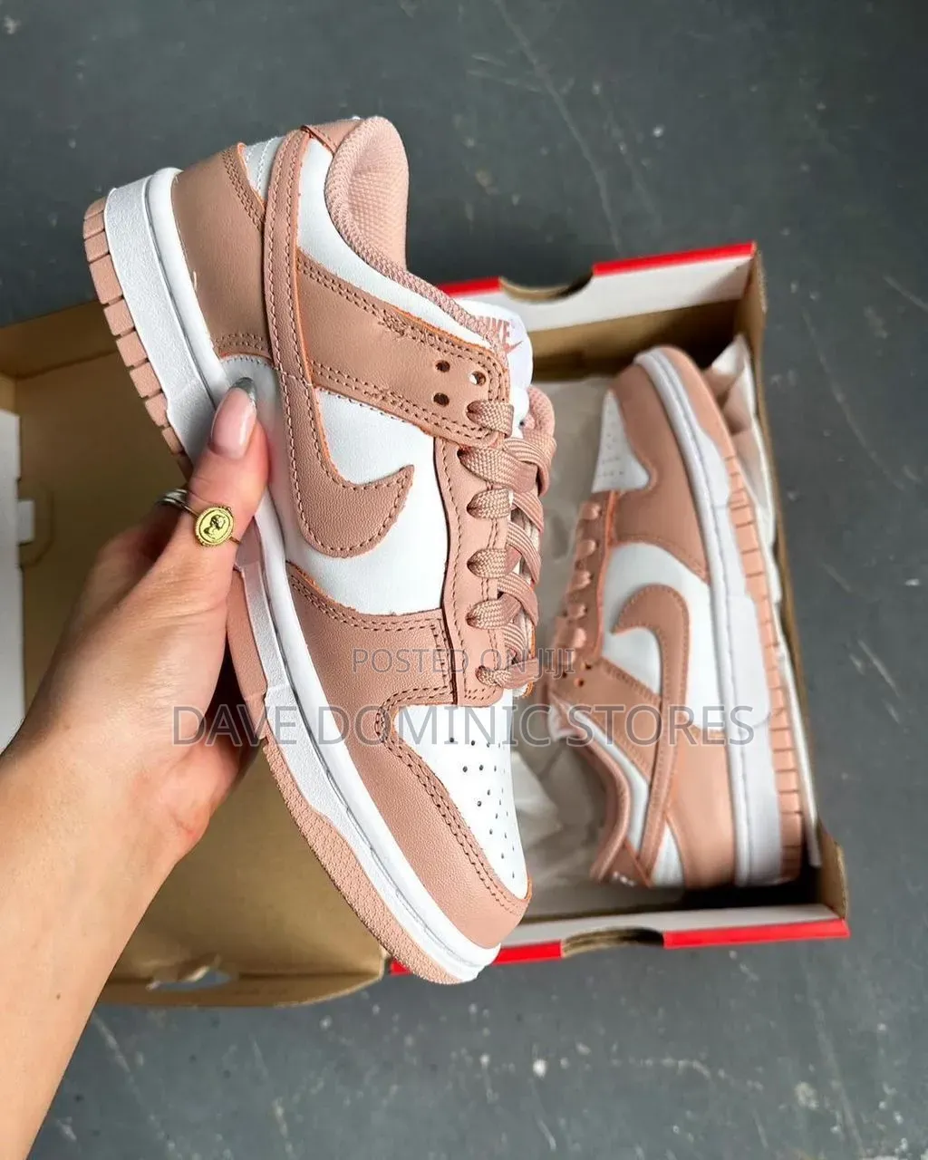 Women's Nike Dunk Rose Whisper Luxury Sneakers