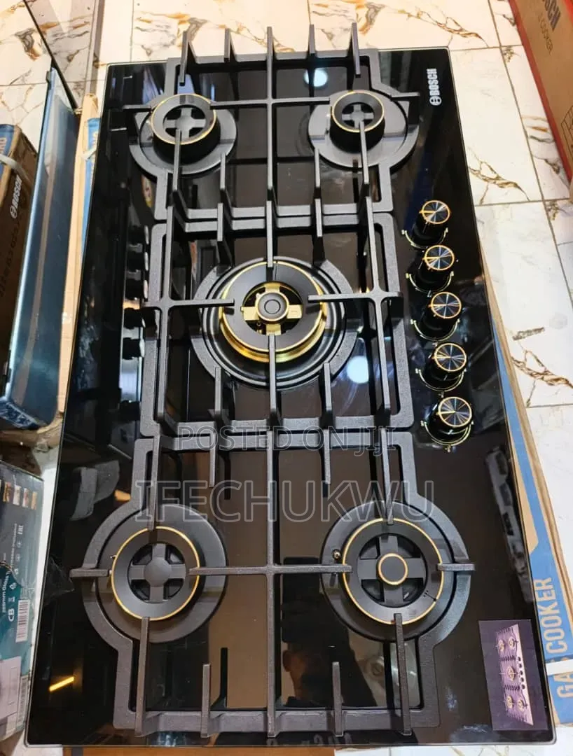 Original Bosch Built-in Luxury 5 Burners With Safety Devices Gas Hob.