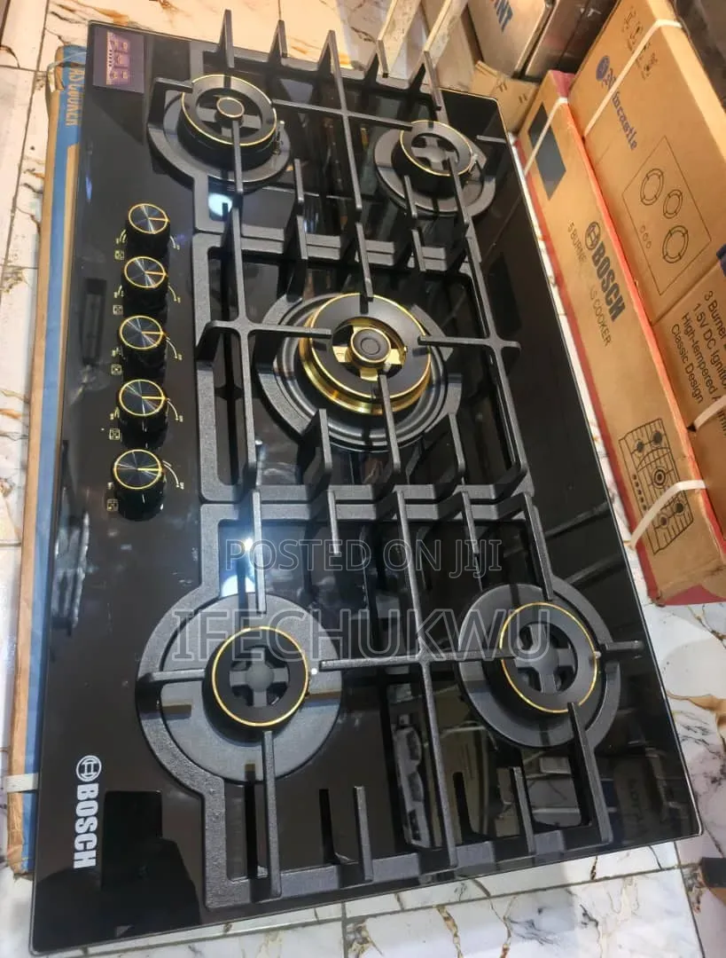 Original Bosch Built-in Luxury 5 Burners With Safety Devices Gas Hob.