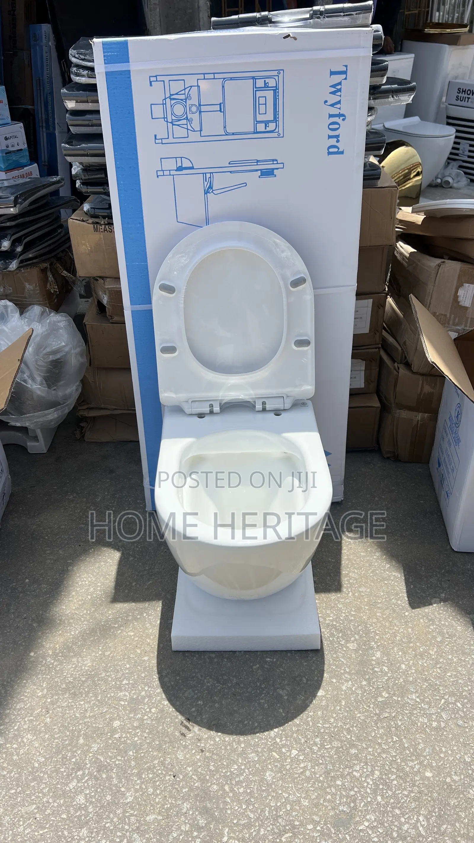 Twyford Round Wall-Hung Toilet With Powerful Flushing System