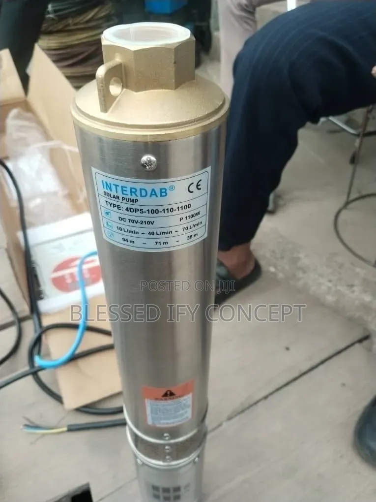 1hp Ac / Dc Solar Submersible Pumping Machine, Brand Interdab
