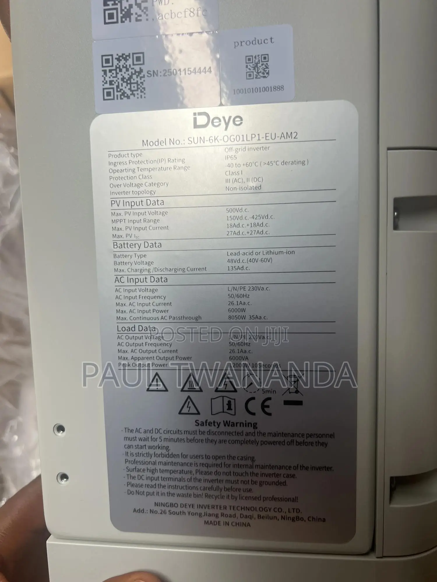 6kva Deye Inverter