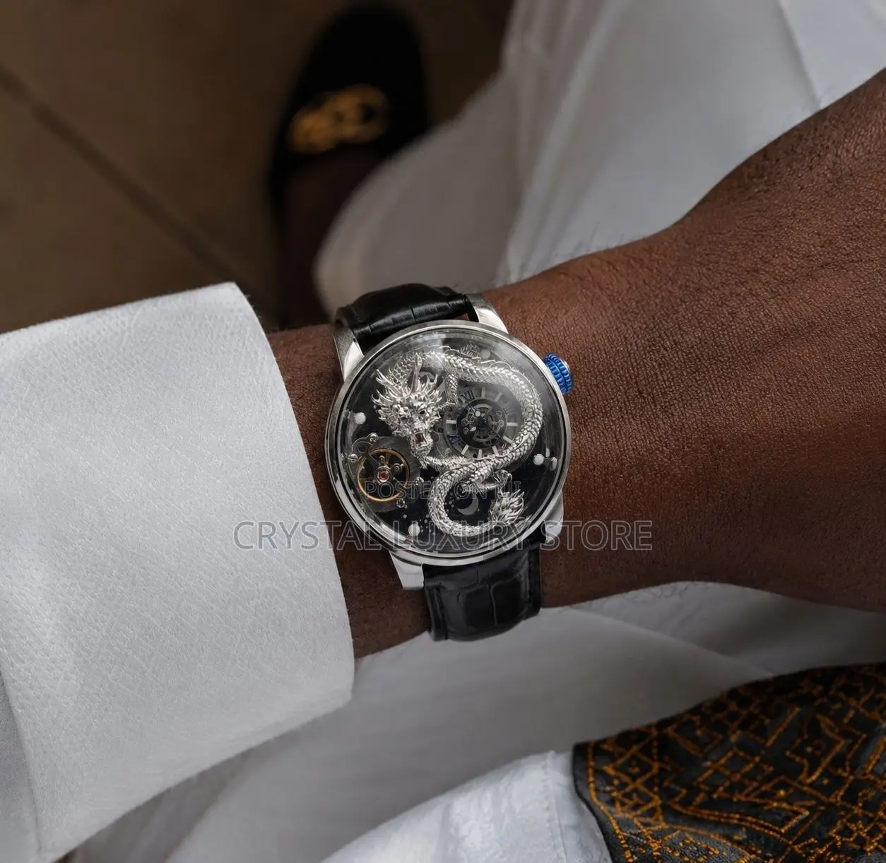 Hanboro Authentic Quaity Luxury Chronograph Genuine Leather Wristwatch