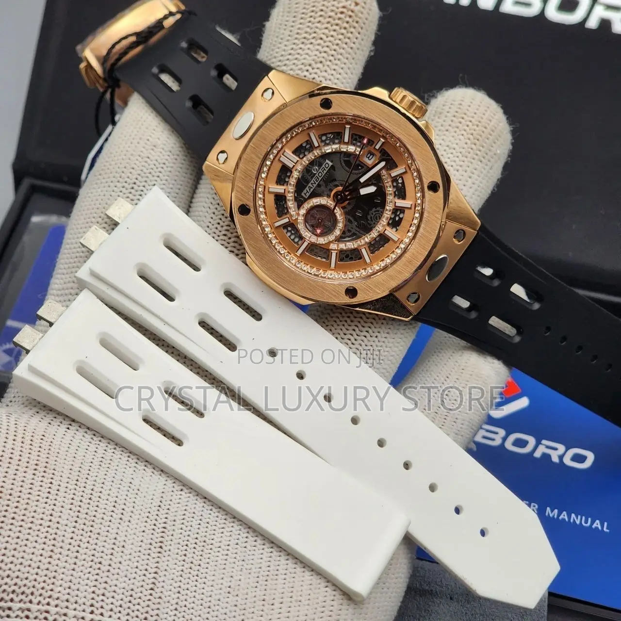 Hanboro Authentic Quality Luxury Men Chronograph Wristwatch