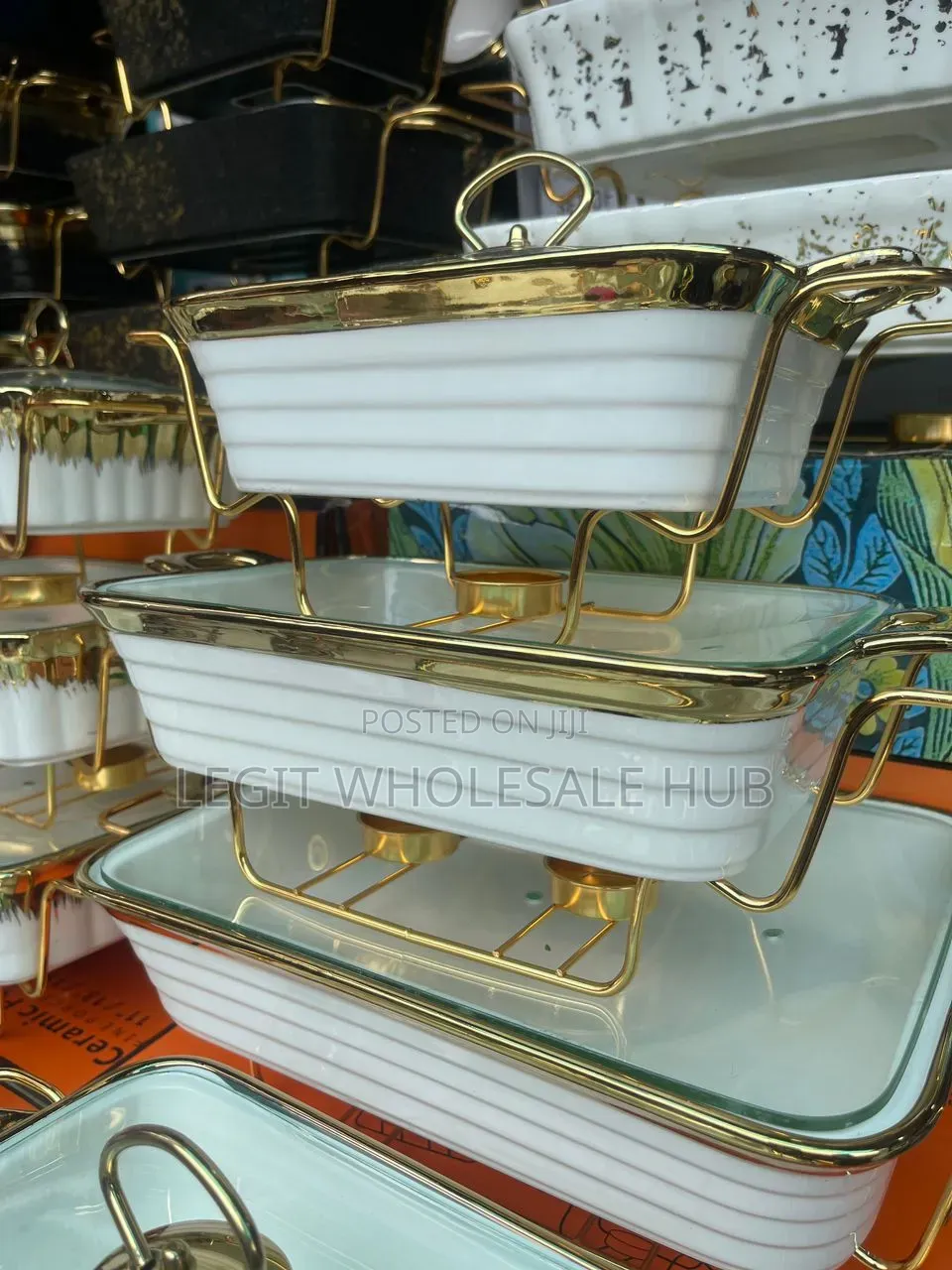 Luxury Ceramic Food Warmer Casserole Dish