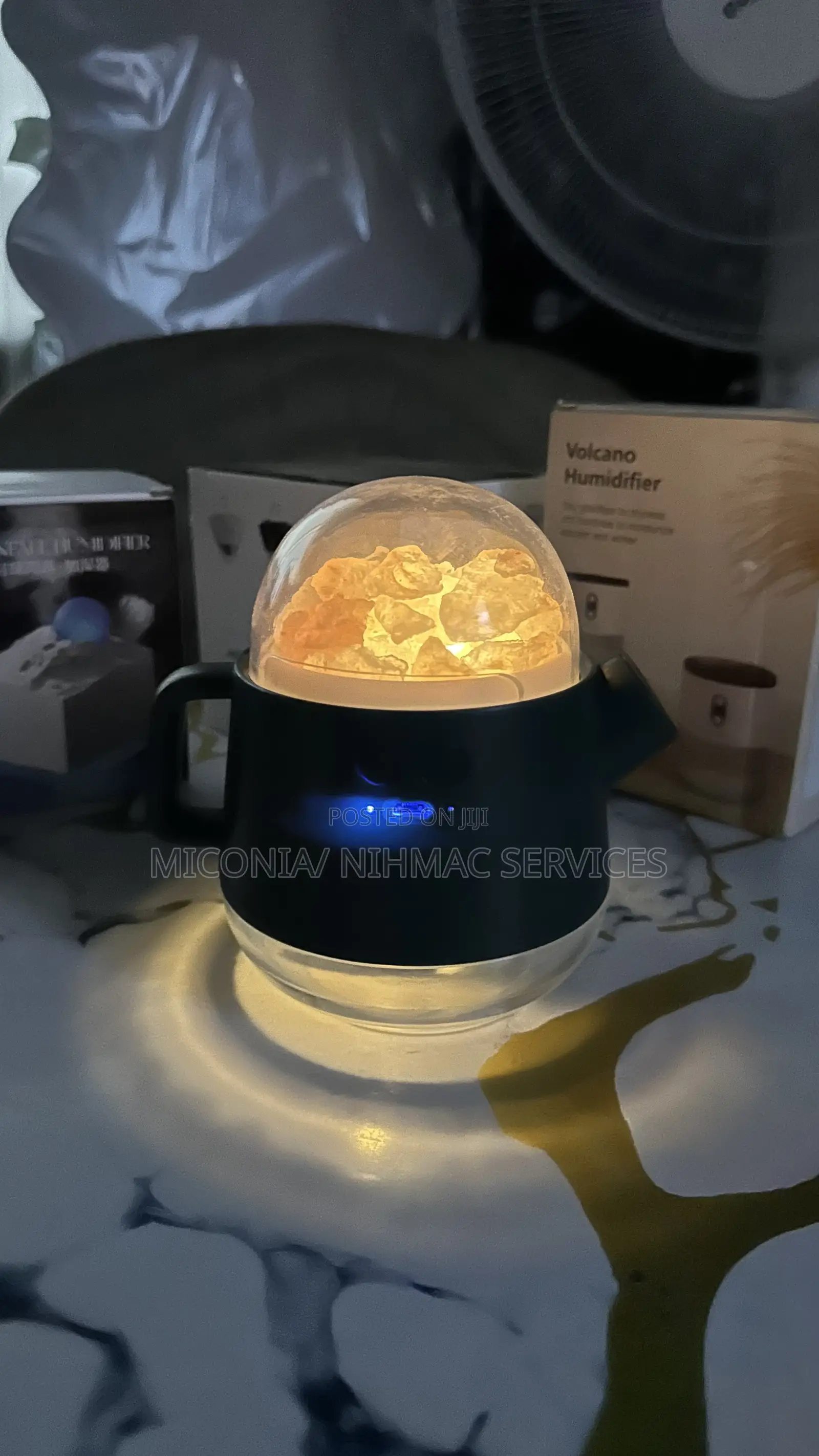 Magic Teapot Humidifier With Natural Salt Stones (Rechargeable)