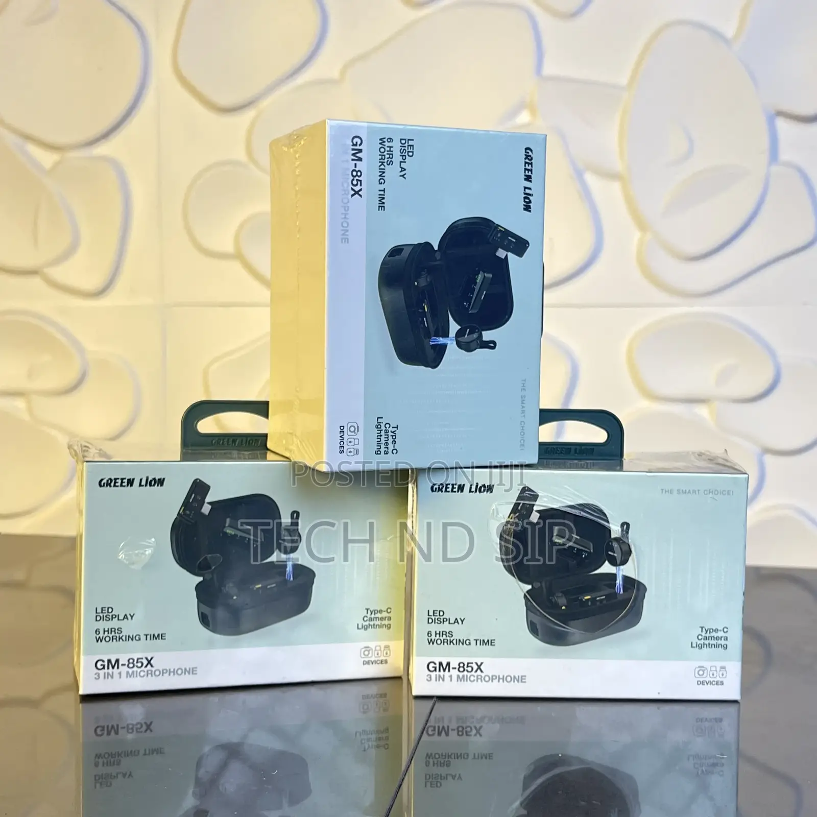 Green Lion Gm85x 3-in-1 Wireless Microphone ( Noise Cancellation)