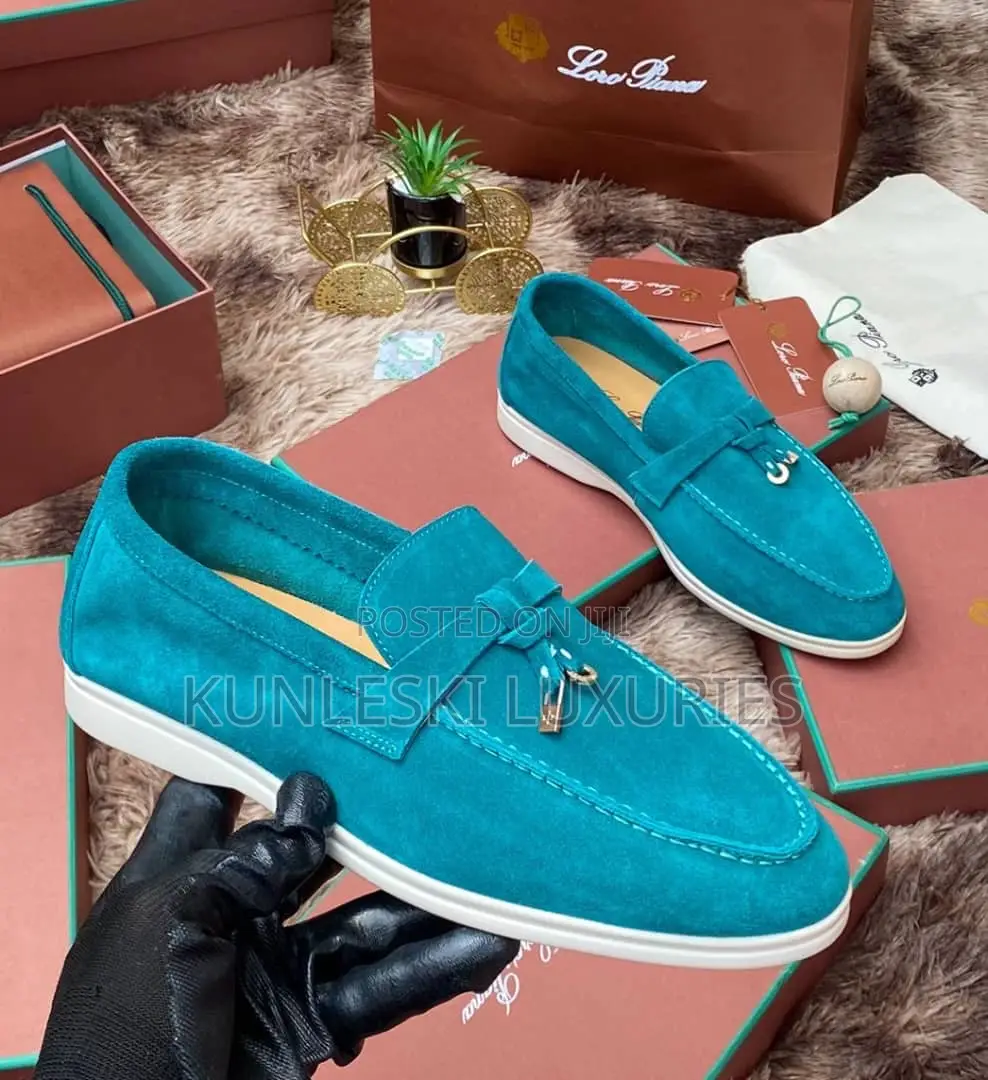 Original Loro Piana Charms Suede Men’S Loafers Shoes