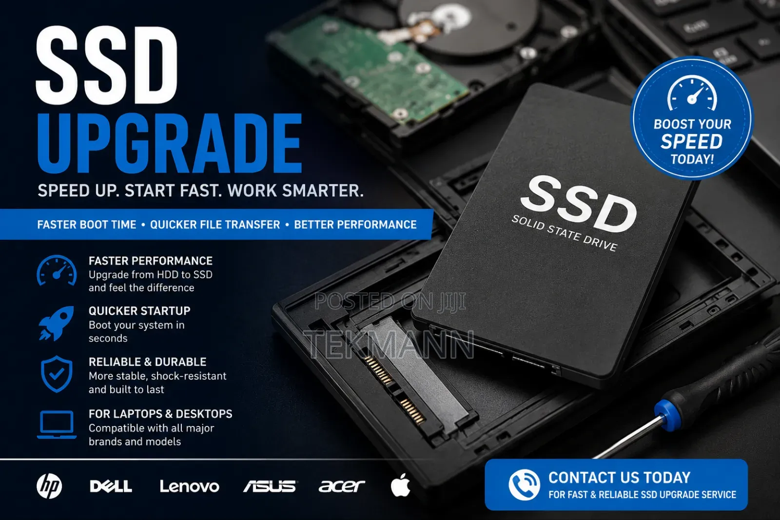 Fast SSD Upgrade for Laptops PCS in Port Harcourt