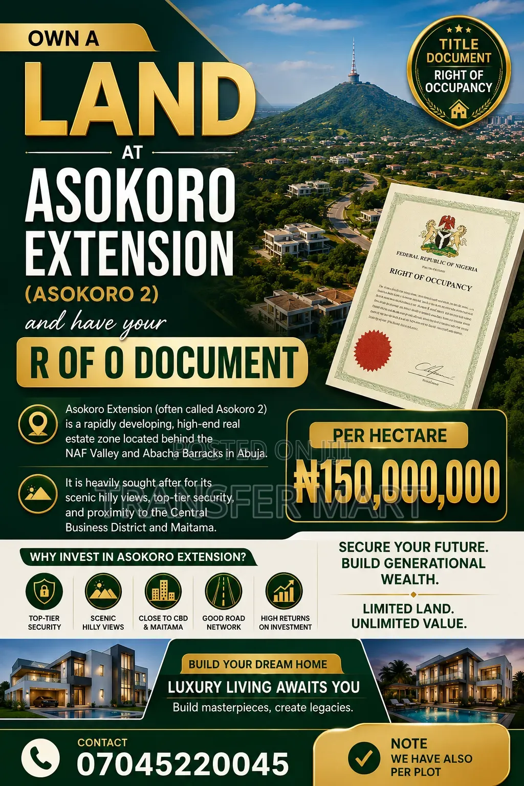 Asokoro Extension Is a Rapidly Developing, Abacha Barracks in Abuja