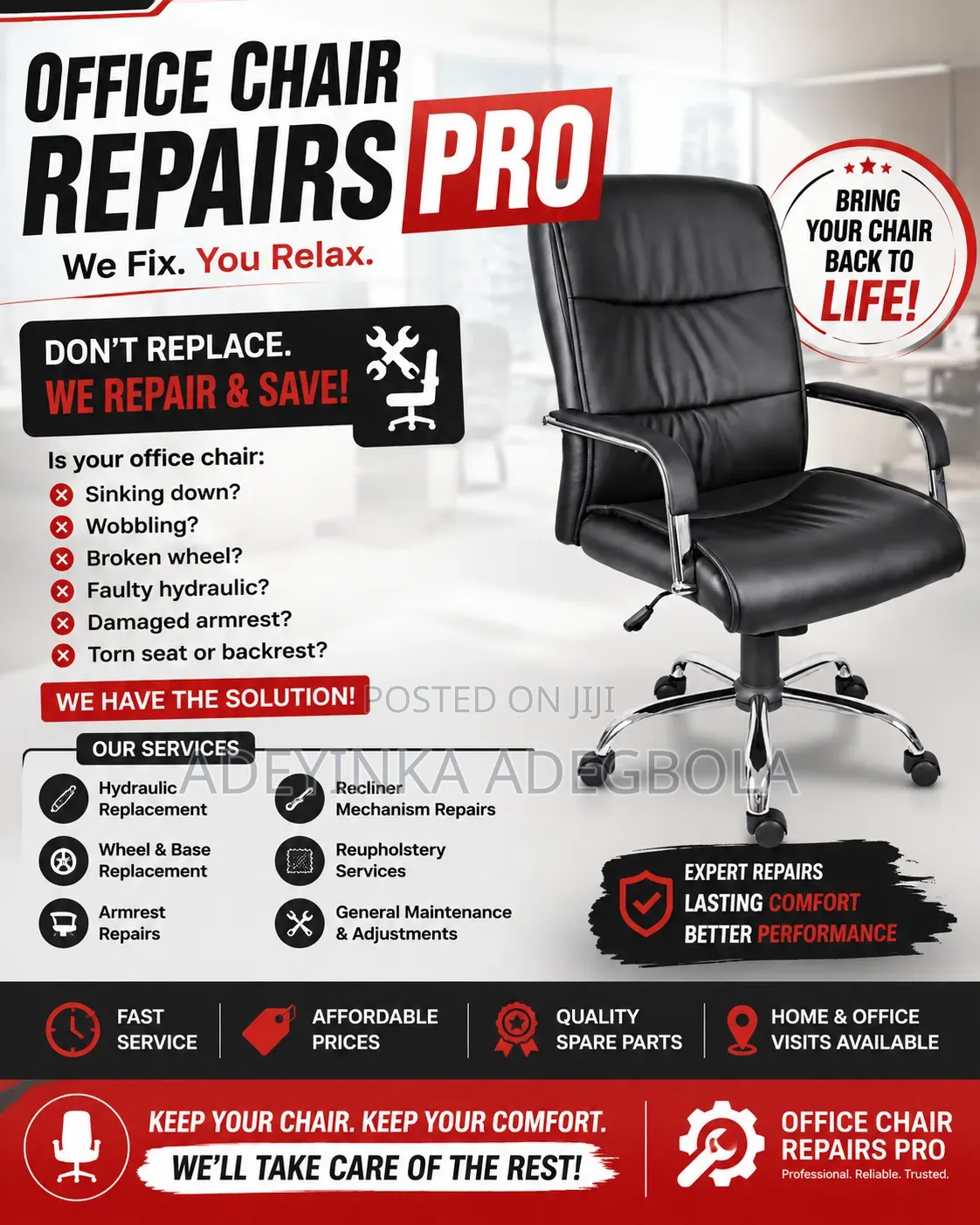 Office Chair Repairs Pro – Don't Buy New, Repair Save!