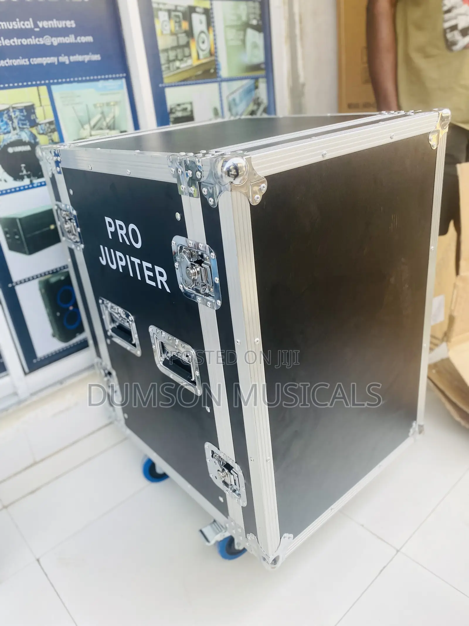 Heavy Duty 16 Units Amplifier Rack With Wheels Amp