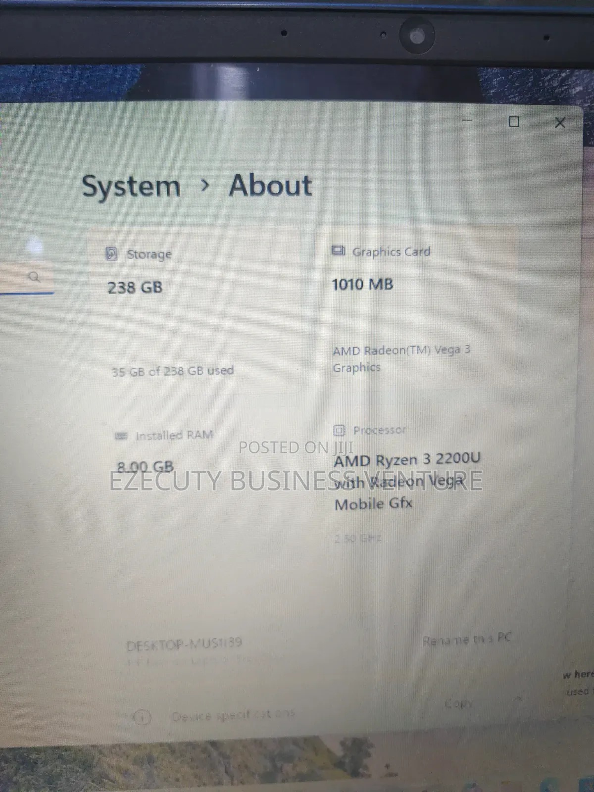 Laptop HP Pavilion 15 8GB AMD Ryzen 3 SSD 256GB