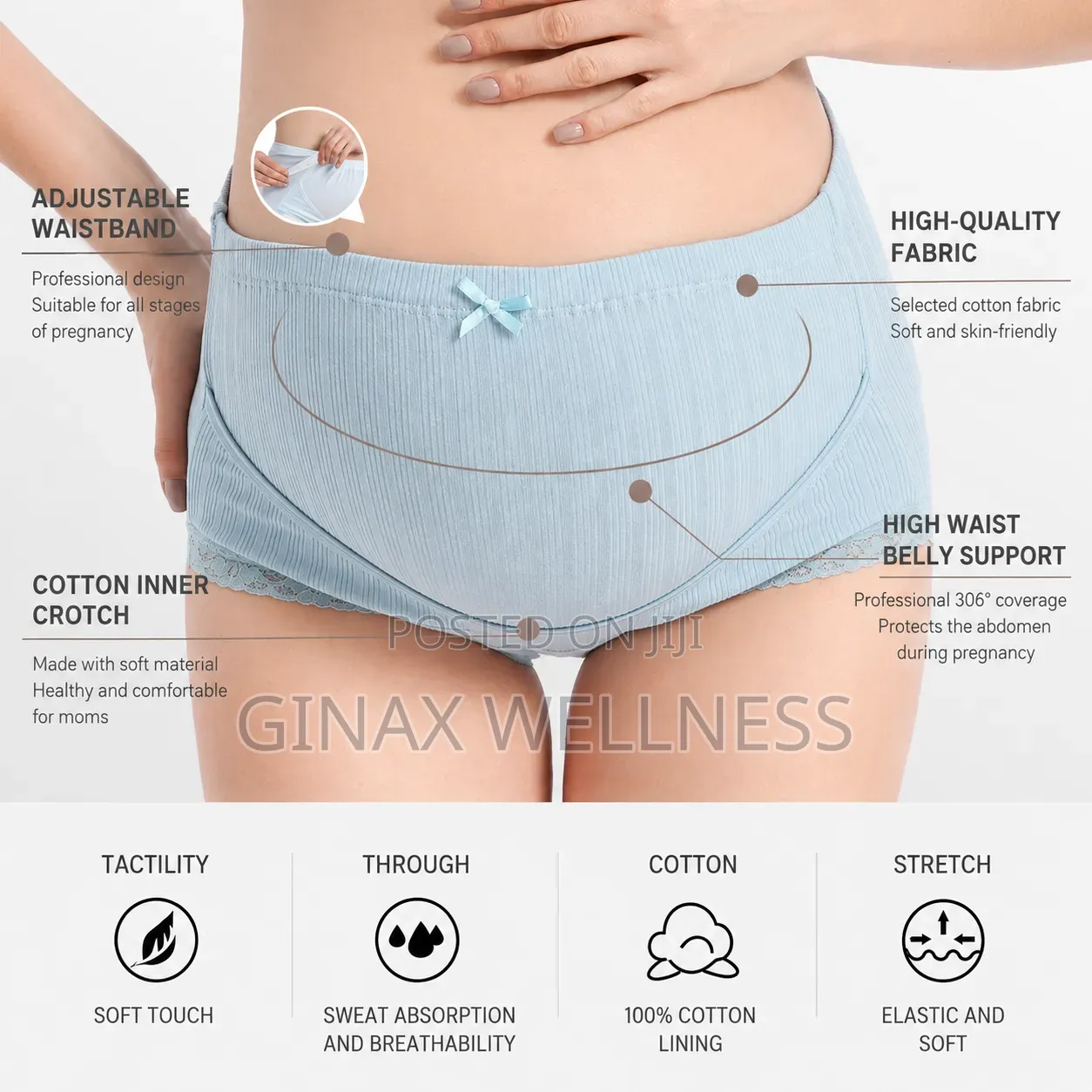 Belly-Support Maternity Underwear | High-Waist Maternity Panties