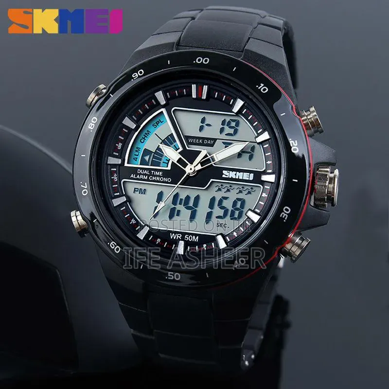 Analog and Digital Black Skmei Military Men's Watch